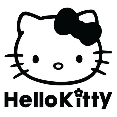 Black Hello Kitty Vinyl Wall Decal - 22