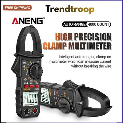ST180 AC Current Clamp Meter 4000 Count Digital Multimeter NCV Hz Ohm