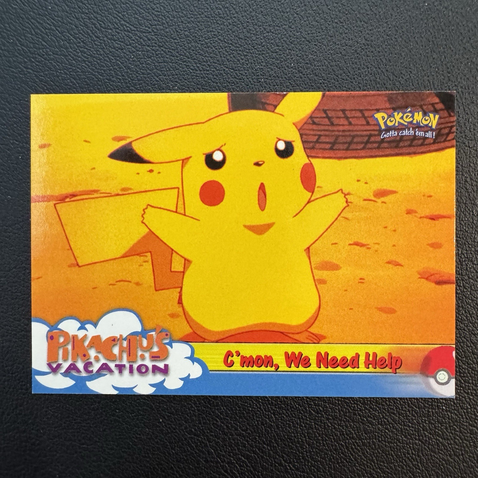 1999 Topps Pokemon Pikachu’s Vacation #53 C’mon We Need Help First Blue Logo LP