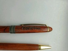 Vintage Compaq Wood Ball Point Pen USA RARE Plus 2nd Wood Pen