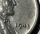 1943 1C Error Double Date As Seen In Photo Lincoln Cent VF WW2 Steel Pennie #1