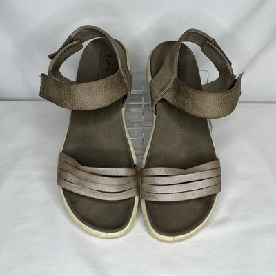 ECCO Flowt Sandals 27360351386 Women s Size 8 Moon Rock Silver Warm Gray
