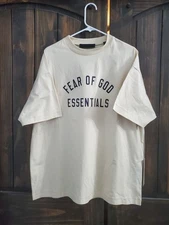 NWT Fear of God ESSENTIALS Crew Neck T-Shirt XS Shell Color