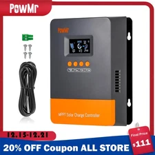 PowMr 60AMP MPPT Charge Controller 12V 24V 36V 48V Auto MAX 160V 2880W Parallel