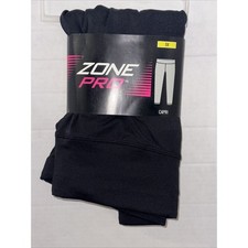 Zone Pro Womens Size 3XL XXXL Black Capri Leggings NEW C60