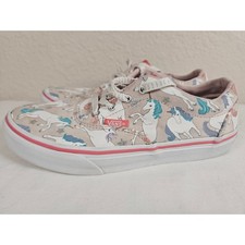Vans Kids Unicorn Glitter Star Canvas Low Top Sneakers Pink White Size 3.0 US