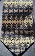 XMI 325 Series Necktie - 100% Silk Tie Made in the USA • Navy Beige Gray