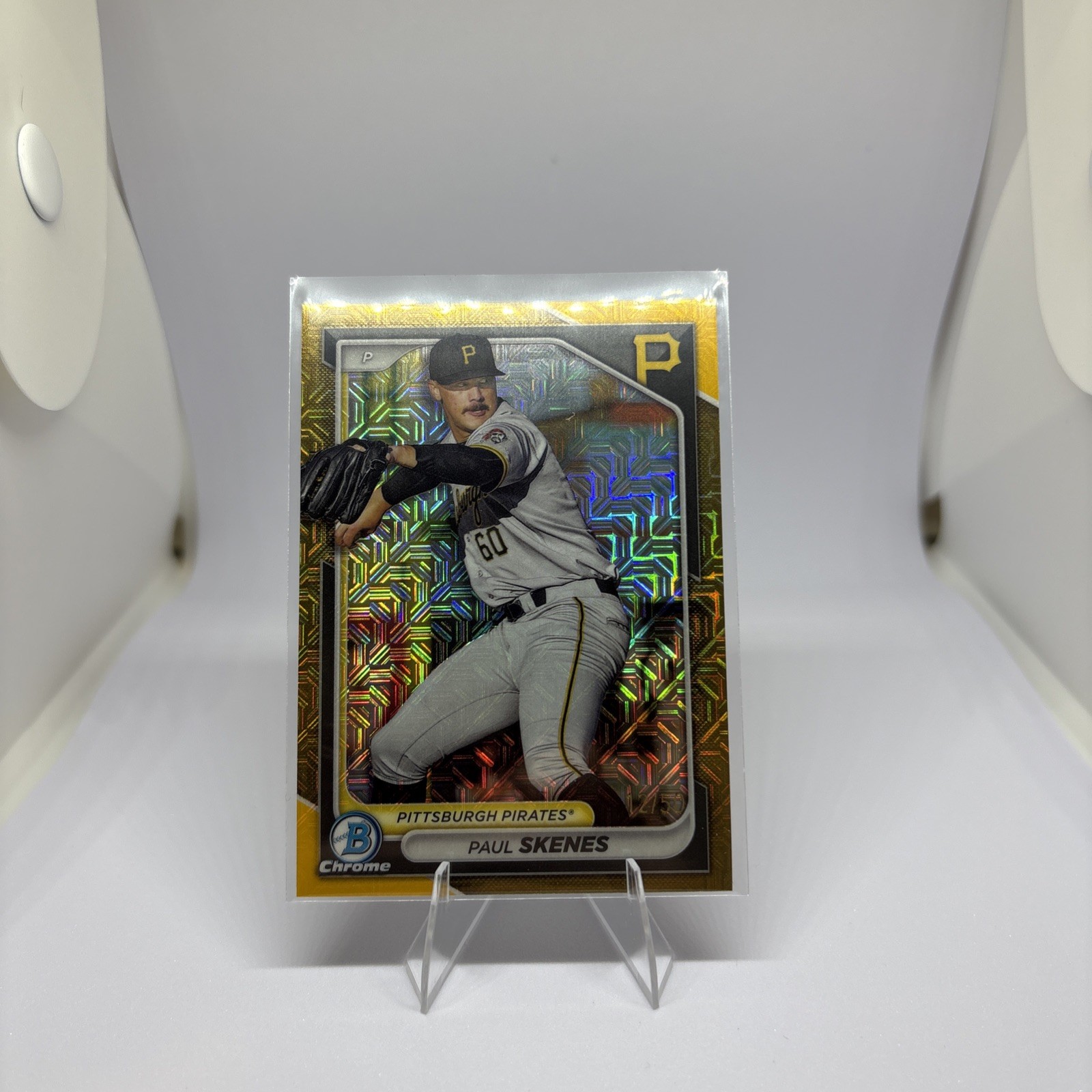 Paul Skenes 2024 Bowman Chrome Mega Mojo Gold Refractor RC /50 #BCP-125 Pirates
