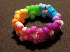 🌸Rainbow Flower Kandi Cuff🌸