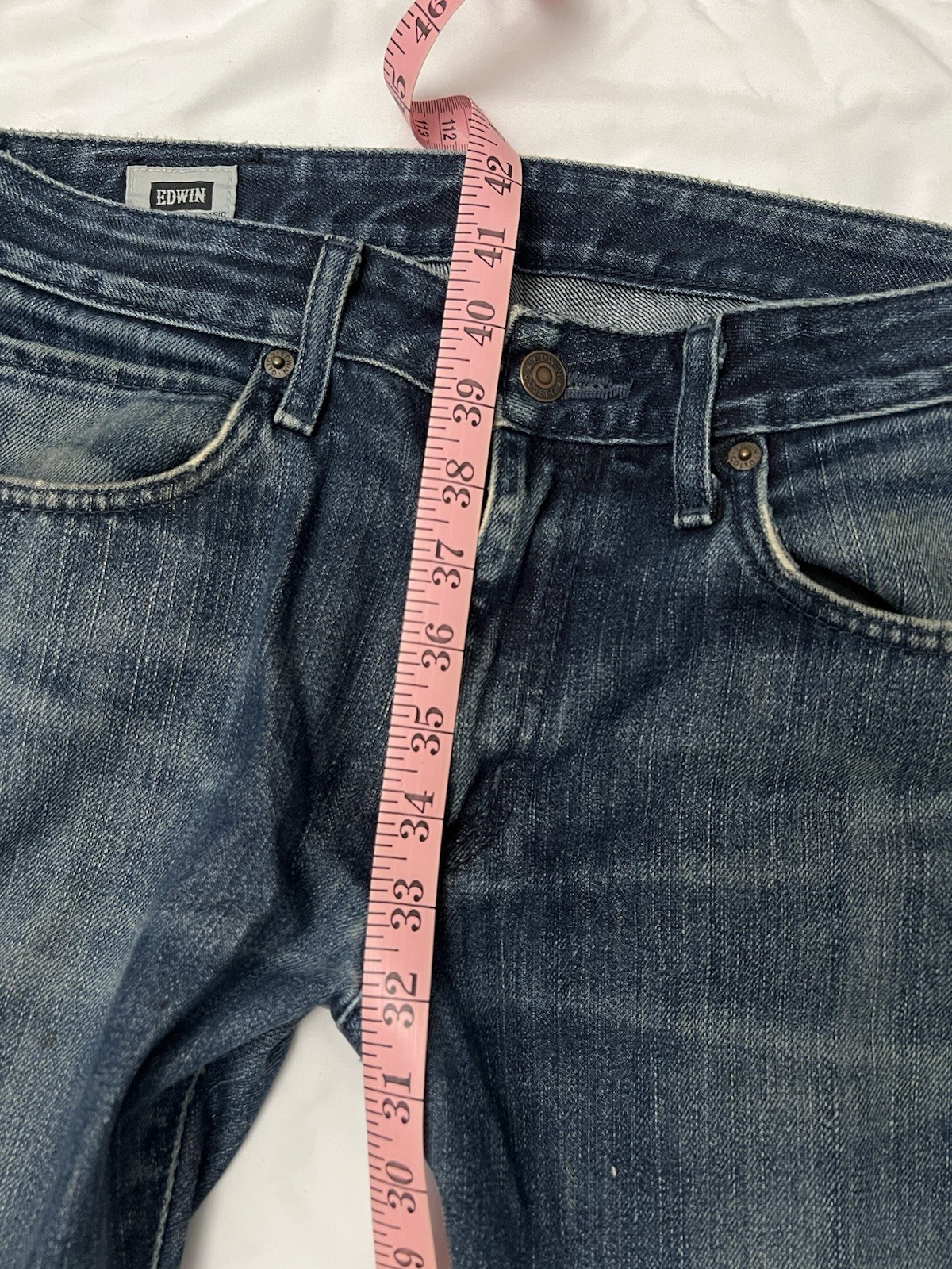 EDWIN International Basic Slim Straight Jeans 28x… - image 10