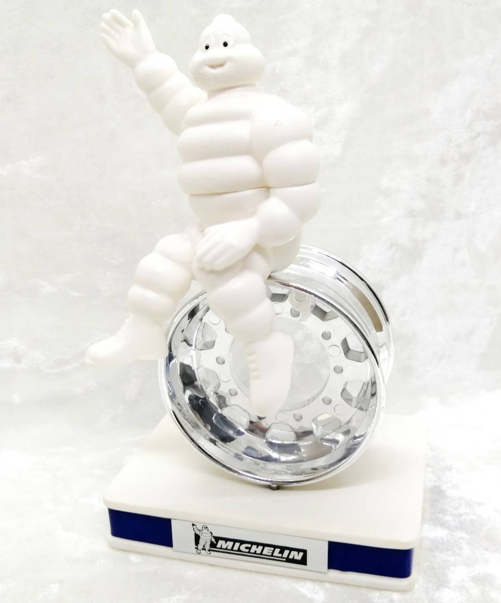 Michelin man Bibendum Figures Bibendum on Wheel Object Antique