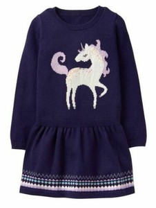 girls navy sweater dress
