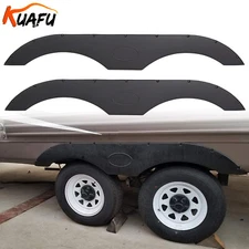2x Tandem Pair Black Trailer Fender Skirt For RVs Campers And Trailers Set
