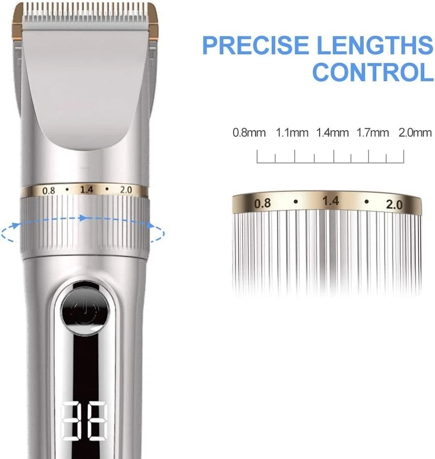 Rasoio Tagliacapelli elettrico professionale Ricaricabile Lame Regola barba Uomo - Immagine 4 di 4