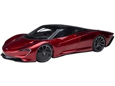 MCLAREN SPEEDTAIL VOLCANO RED W/SUITCASES 1/18 MODEL CAR BY AUTOART 76087