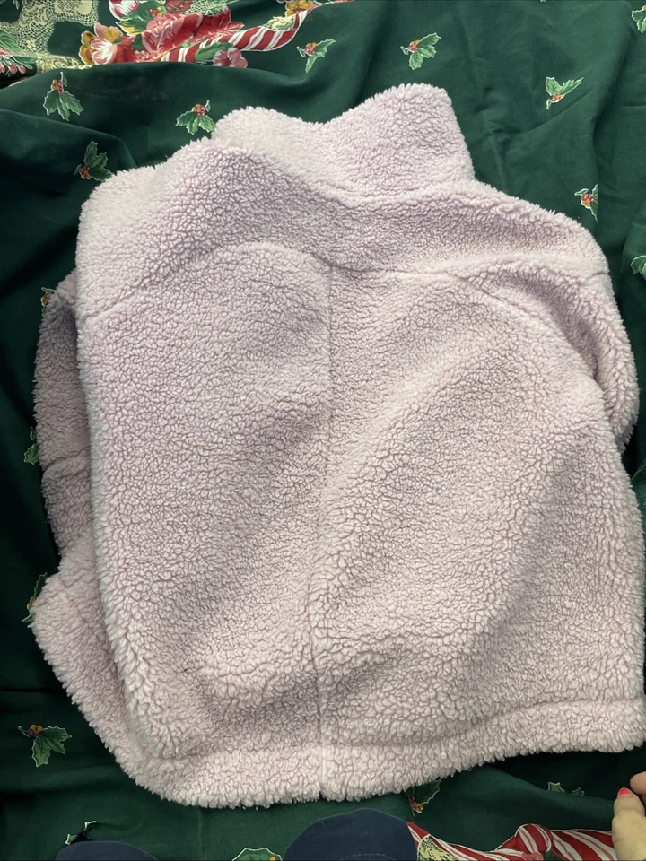 Chaqueta Lululemon Para Mujer 8 Vellón Sherpa Cintura Ajustable Recortada Cremallera Rosa H42 Foto 4 de 4