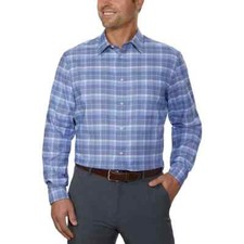 NWT Tommy Hilfiger Men's All Season Dress Shirt Blue Size XL 17 34-35 $60 JK143