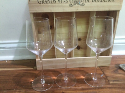 Red Wine Glasses Set of 3- Premium Crystal Luna Mantha Hand Blown-15  oz,Thin... | eBay