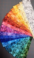 "NEW” All 22 A Rainbow Of Beautiful Different Colors of "2.5" Quilt Strips