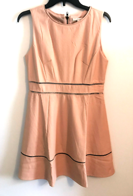 HYPR PINK PEACH SLEEVELESS FAUX LEATHER DRESS W/ CUTOUT DETAILS, SIZE M  -NWT! | eBay
