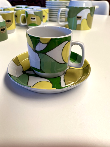 VINTAGE SET 10 pers SERVIZIO THE CERAMICA DESIGN Franco Pozzi COMPACT LINE '70 - Imagen 2 de 23