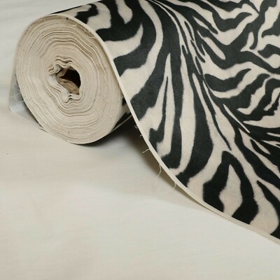Animal Pattern Zebra Tiger Soft Faux Velour Fabric  Upholstery/Cushions/Curtains