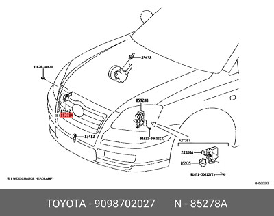 Genuine OE Relay 9098702027 for Toyota 90987-02027