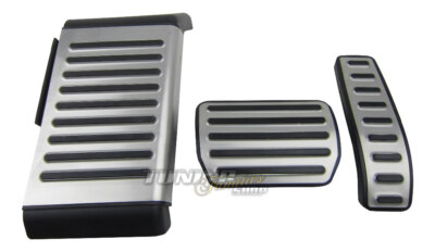 Original Audi Edelstahl Pedale Pedalkappen + Fußstütze für Audi Q7 4L SET DSG