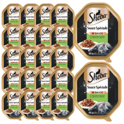 22x85 g SHEBA Sauce Collection Nassfutter mit Kaninchen und Gemüse in Soße