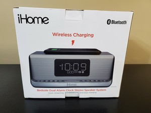ihome dual charging stereo speaker system with dual alarm