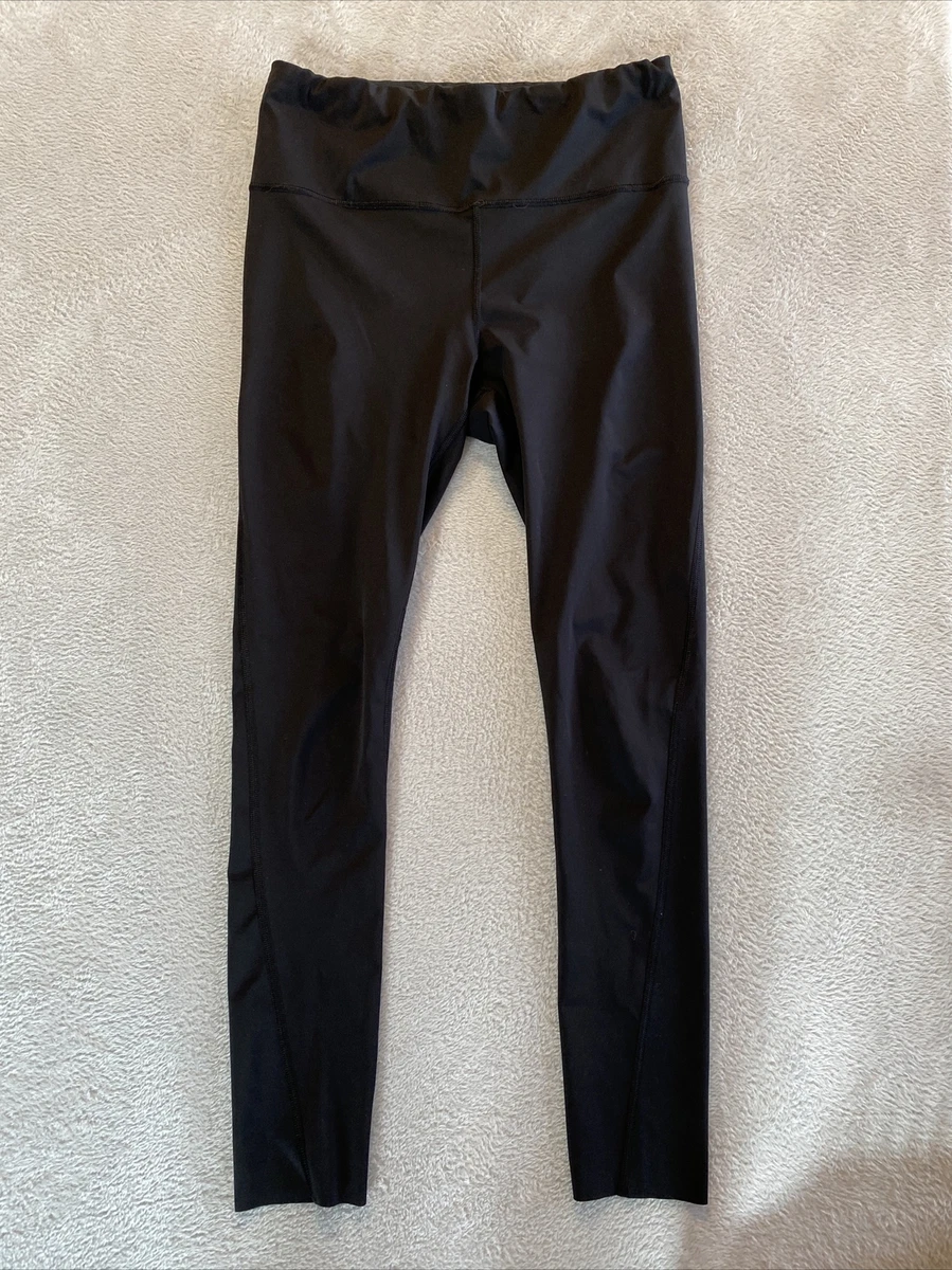 Athleta Challenge Leggings Women's Medium Tall Drawstring Zip Pocket Black  Tight