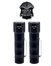 2 PACK Police Magnum pepper spray 3/4oz Flip Top MK-22 Pocket Clip Self Defense