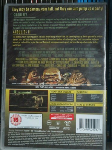 GHOULIES I / GHOULIES II - DVD - BRAND NEW !!!! Español French English - Bild 2 von 3