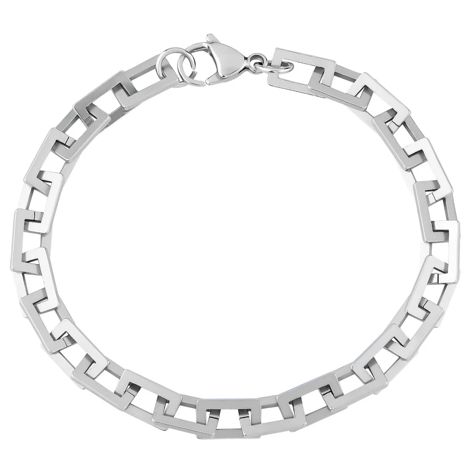 London Fog Square Link 8 Inch Unisex Bracelet - Image 3 of 4