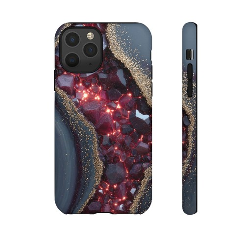 Ruby Geode Gray Marble Crystal - Phone Ink Case for iPhone, Galaxy, Pixel - 第 117/281 張圖片