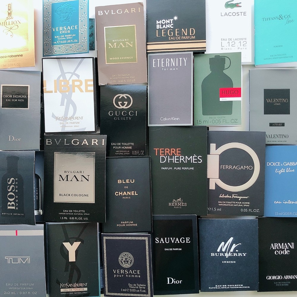 10 PCs Men Fragrance Samples Random Lot Surprise bag DIOR,YSL GUCCI PRADA..etc