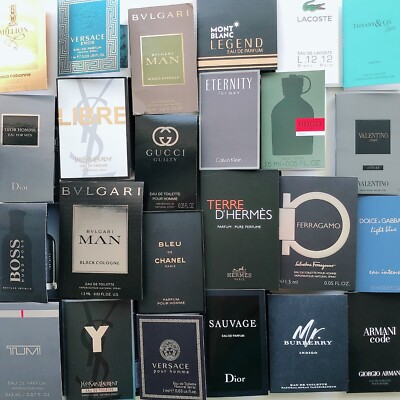 10 PCs Men Fragrance Samples Random Lot Surprise bag DIOR,YSL GUCCI PRADA..etc