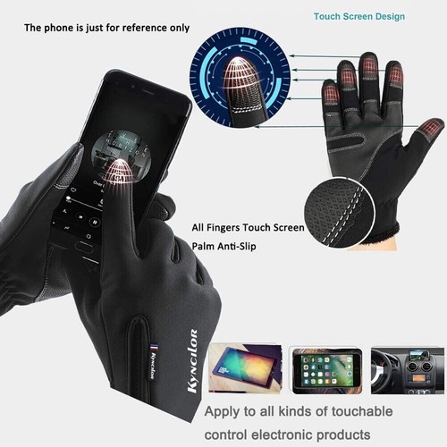 Winter Warm Touchscreen Gloves Cold Weather Ski Waterproof Padded Warmth Gloves - Picture 6 of 17