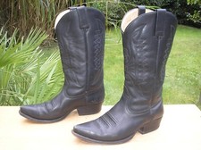 BUFFALO, Cowboystiefel, Westernstiefel, Gr. 42, Schwarzes Echtleder !!!