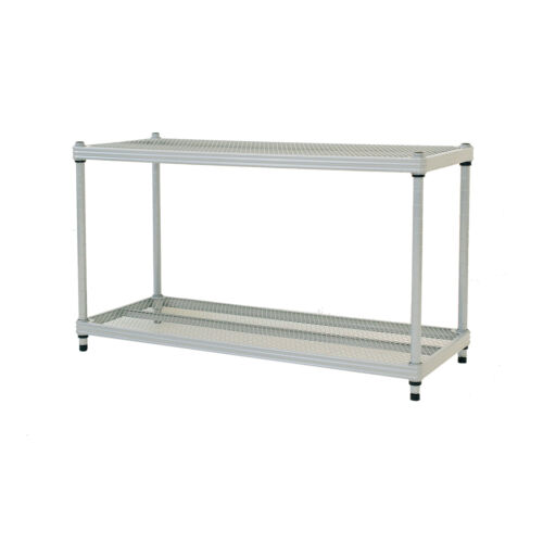 Design Ideas MeshWorks 2 Ebenen Full-Size Metall Aufbewahrung Regal Regal, Silber - Bild 7 von 10