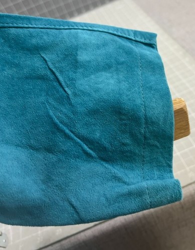 Jessica Holbrook Womens Machine Washable Suede Turquoise Blazer Jacket Sz M NWT - Picture 6 of 6