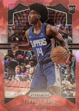 2019-20 Panini Prizm Basketball Base #296: Terance Mann Panini Prizm Red Ice