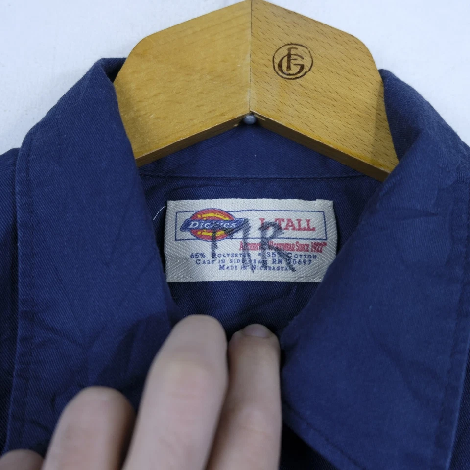 Camicia DICKIES Taglia L Uomo Cotone Man Shirt Casual Comoda Elegante Blu - Imagen 4 de 4