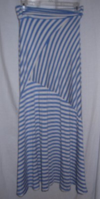 Low Price Pink Blush BlueWhite Striped Foldover Waist Long Maxi Skirt Size M Low Price Pink Blush BlueWhite Striped Foldover Waist Long Maxi Skirt Size M