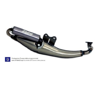 Giannelli Extra V2 Auspuff Endtopf 31643P2 für Malaguti F12 2002-2006 Grau