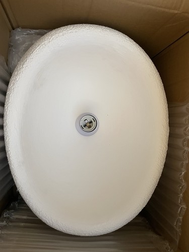 Japanese Wabi Sabi Ceiling Mount Pendant Light White Modern Minimal 15.7" - Picture 17 of 18