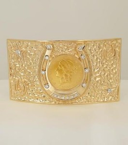 14k gold belt buckle