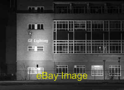 Foto 6x4 GE Lighting Factory bei Nacht Rushey Mead schaffe ich es immer nur um 2007