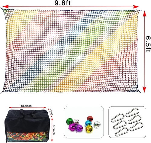 Climbing Cargo Net, 6.5' X 9.8' Double Layers Playground Safety Net, Kids Bac... - Picture 4 of 6