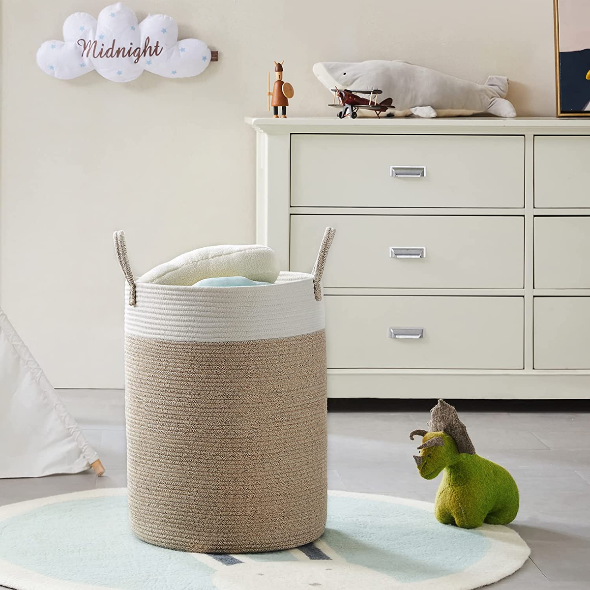 YOUDENOVA Regalkorb Set, 3er-Set – Aus Synthetischem Rattan, Mit Baumwoll-Futter